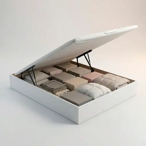 Canapé 140x200cm royal sleep space bed blanco montaje incluido