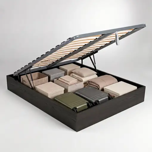 Canapé somier 80x200cm royal sleep wengué montaje incluido