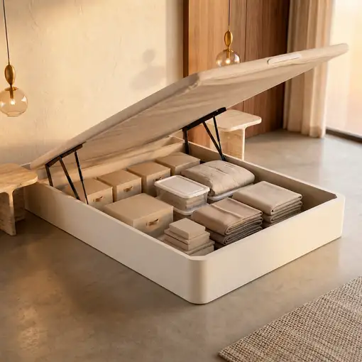 Canapé 150x190 royal sleep blanco esquinas redondas montaje incluido