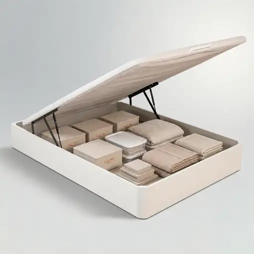 Canapé 150x190 royal sleep blanco esquinas redondas montaje incluido