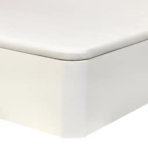 Canapé 150x190 royal sleep blanco esquinas redondas montaje incluido