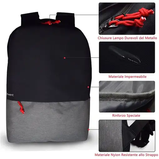 Ewent EW2529 maletines para portátil 43,9 cm (17.3'') Mochila Negro