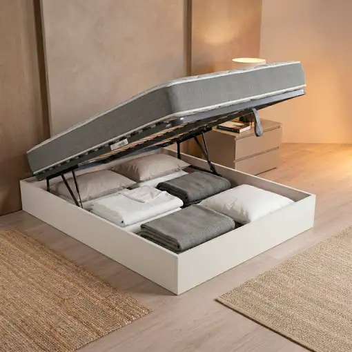 Canapé somier 105x200cm royal sleep blanco montaje incluido