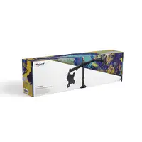 TooQ Soporte de Mesa para 2 Pantallas 17''-27'', Negro