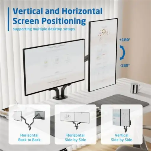 Ewent EW1534 soporte para monitor 81,3 cm (32'') Escritorio Negro