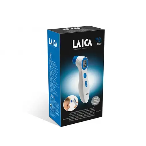 Laica TH1000 termómetro digital Termómetro con sensor remoto Azul, Blanco Frente B