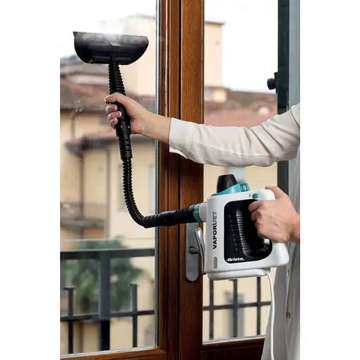 Ariete 4137/00 Limpiador a vapor portátil 0,25 L 1050 W Negro, Turquesa, Blanco