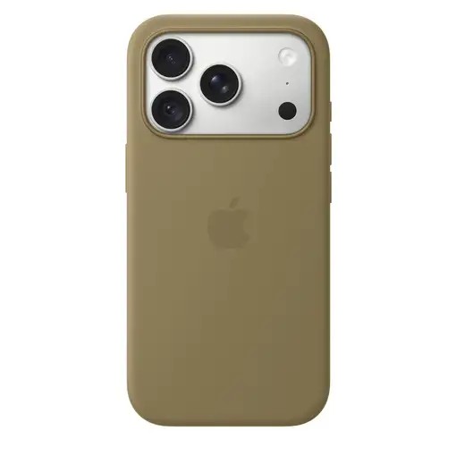 Apple Funda de silicona con MagSafe para el iPhone 18 Pro - Verde oliva Apple Funda de silicona con MagSafe para el iPhone 18 Pro - Verde oliva