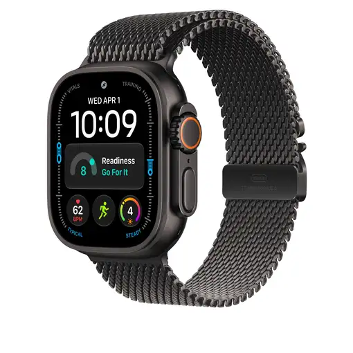 Apple Pulsera Milanese Loop en titanio negro (49 mm) - Talla L