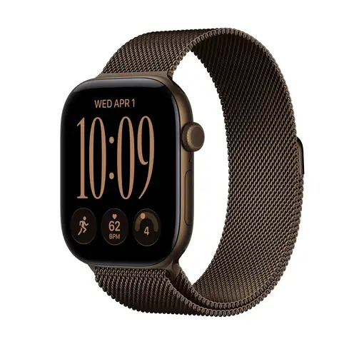 Apple Pulsera Milanese Loop en bronce oscuro (46 mm) - Talla M/L