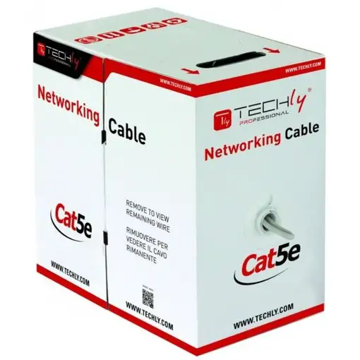 Techly ITP8-RIS-0305LO cable de red Negro 305 m Cat5e F/UTP (FTP)