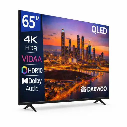 Televisor QLED 65" 4K Ultra HD Negro Smart 65VB56QV DAEWOO Televisor QLED 65" 4K Ultra HD Negro Smart 65VB56QV DAEWOO