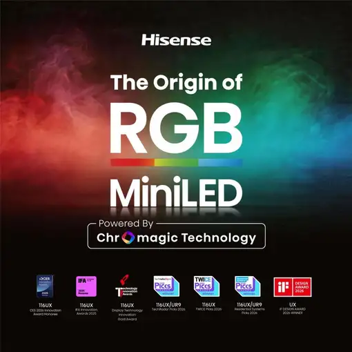 Televisor RGB-Mini LED 65" 4K Ultra HD Negro Smart 20019625 HISENSE