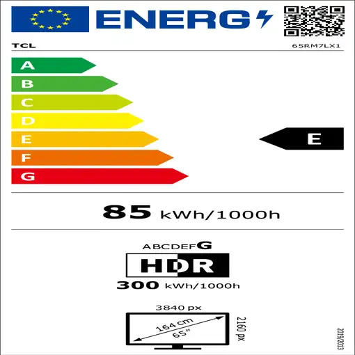 Televisor RGB-Mini LED 65" 4K Ultra HD Negro Smart 65RM7L TCL