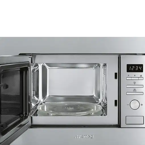 Microondas Acero inoxidable con grill Integrado 20 L 800 W Inox/Acero FMI020X SMEG