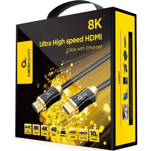 Gembird Active Optical AOC HDMI 10m cable HDMI HDMI tipo A (Estándar) Negro, Oro