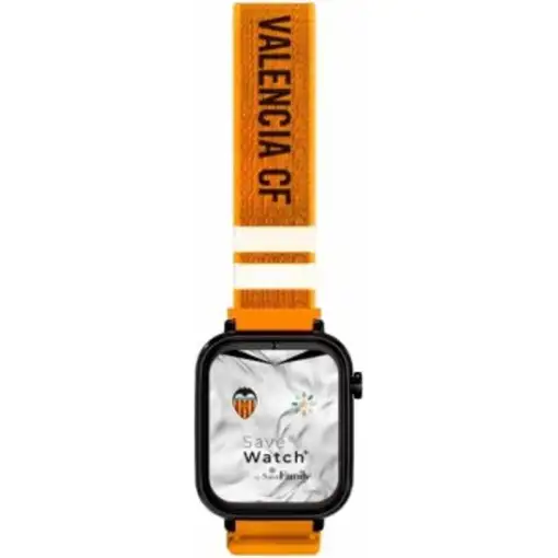 Reloj GPS Infantil SaveFamily SaveWatch PLUS Ed Valencia Negro Correa Tela Naranja