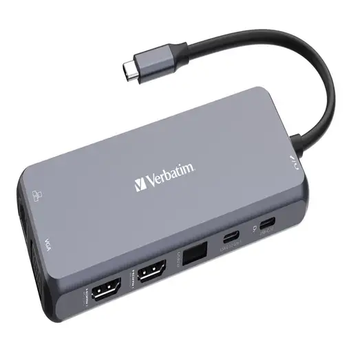 Verbatim CMH-05 USB Tipo C 5000 Mbit/s Plata