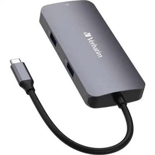 Verbatim CMH-05 USB Tipo C 5000 Mbit/s Plata