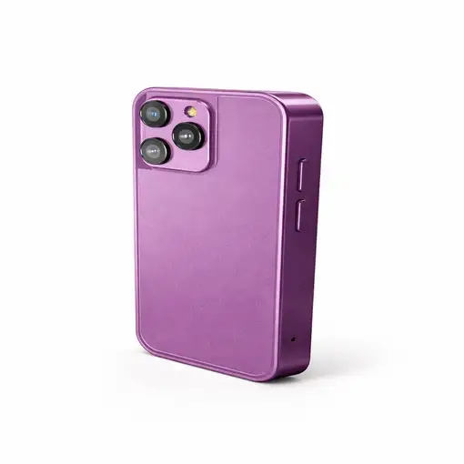 Mini Móvil Premium con Triple Cámara, Diseño Elegante y Tamaño Compacto X15-Morado