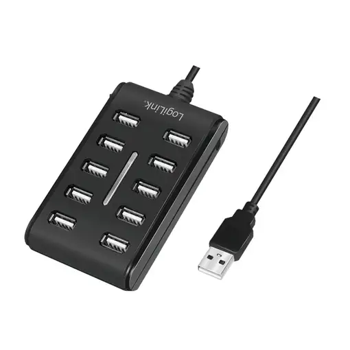 LogiLink UA0125 hub de interfaz USB 2.0 480 Mbit/s Negro