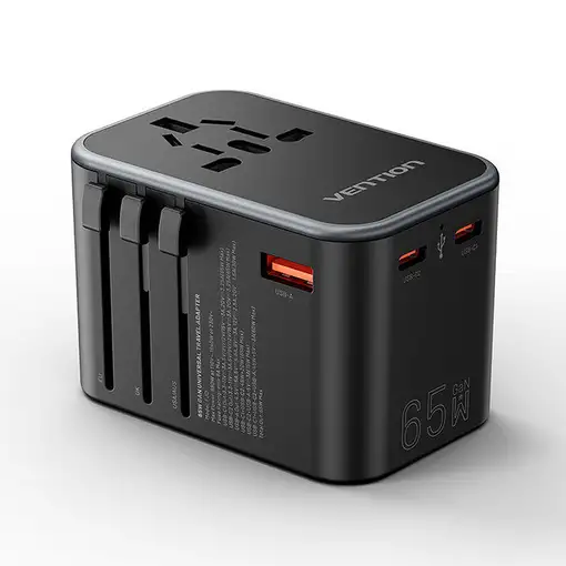 Vention FJDB0 adaptador de enchufe eléctrico Universal Negro Vention FJDB0 adaptador de enchufe eléctrico Universal Negro