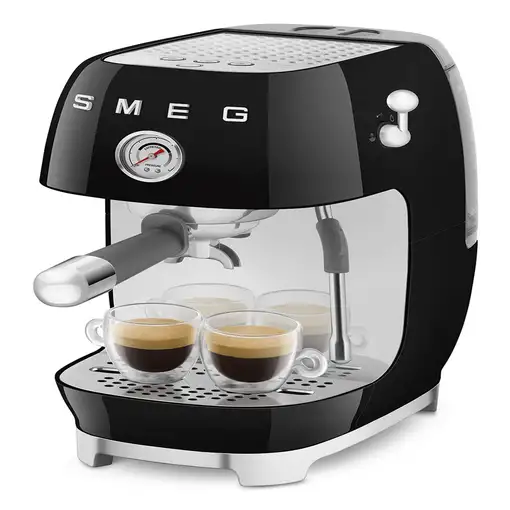 Cafeteras express Semi-automática Negro 1.4 L 2 cups ECF03BLEU SMEG