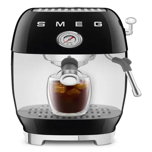 Cafeteras express Semi-automática Negro 1.4 L 2 cups ECF03BLEU SMEG