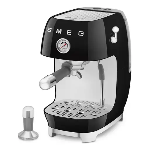 Cafeteras express Semi-automática Negro 1.4 L 2 cups ECF03BLEU SMEG