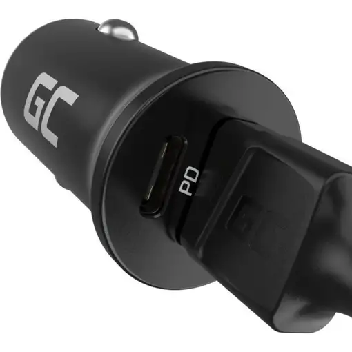 Green Cell GC CADM-GC-38AC - USB-Ladegeraet 38 W 1x USB-C USB-A schwarz Linterna,