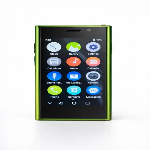 Mini Móvil Premium con Triple Cámara, Diseño Elegante y Tamaño Compacto X24 -Verde
