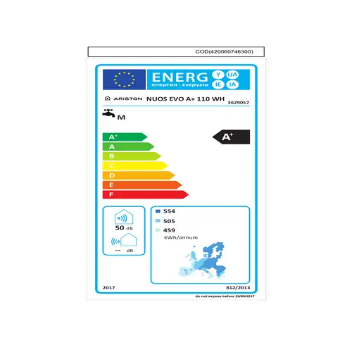 Ariston NUOS EVO A+ 110 WH Vertical Depósito (almacenamiento de agua)