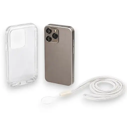 Mini Móvil Premium con Triple Cámara, Diseño Elegante y Tamaño Compacto-Gris