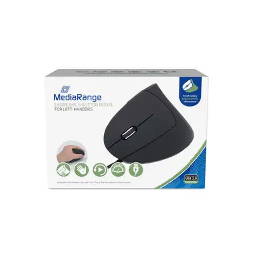 MediaRange MROS231 ratón Oficina Izquierda USB tipo A Óptico 2400 DPI