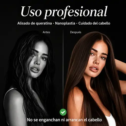 Plancha de Pelo Profesional Klack HLQ-006 con Placas Cerámicas 3D, Pantalla LED