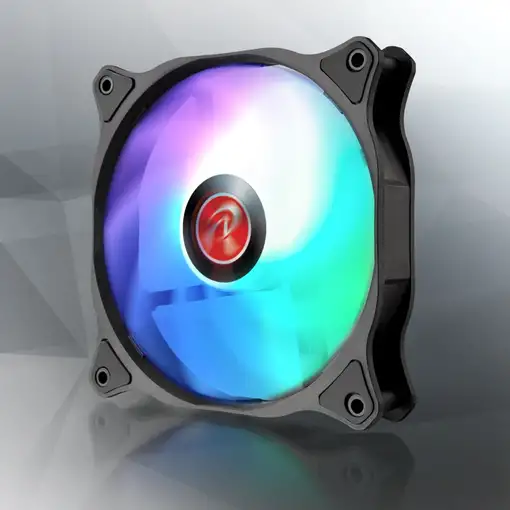 RAIJINTEK EOS 12 RBW ADD Placa base, Procesador Ventilador 12 cm Negro, Blanco 2 p