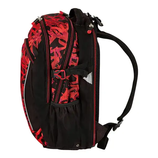 Herlitz Ultimate Graffiti mochila Mochila deportiva Negro, Rojo Poliéster