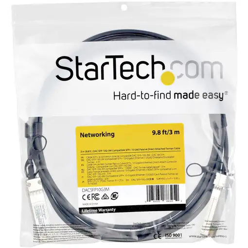 StarTech.com Cable de 3m Twinax SFP+ a SFP+ con Conexión Directa 10GbE- Compatible