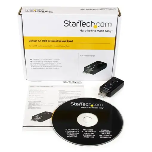 StarTech.com Tarjeta de Sonido 7,1 Virtual USB Externa Adaptador Conversor
