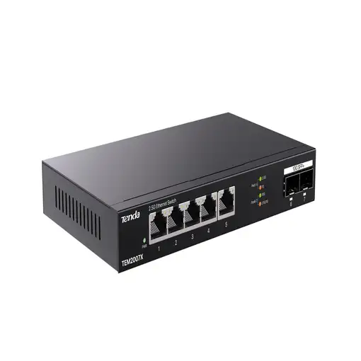 Tenda TEM2007X switch 2.5G Ethernet (100/1000/2500) Escritorio Negro