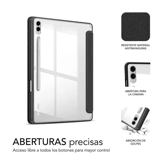 Funda Tablet Clear Shock Case Para Samsung S9+/S9 Fe+ 12,4\
