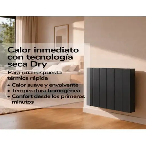 Emisor térmico seco ELIAN 1500 W negro con patas incluidas, Programable 24/7