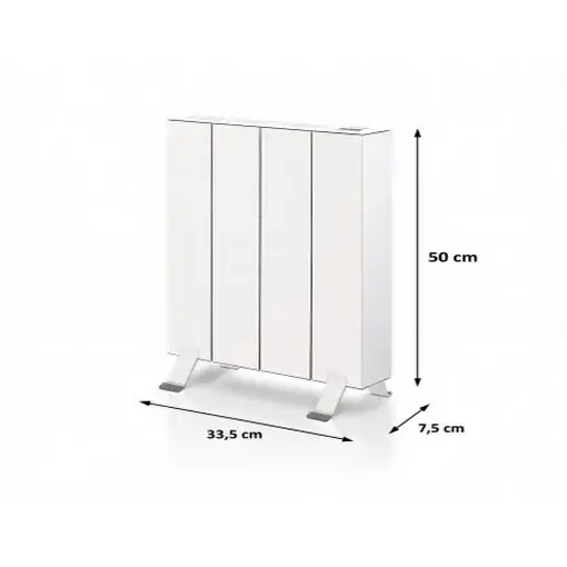 Emisor térmico seco ELIAN 500 W blanco con patas incluidas, Programable 24/7