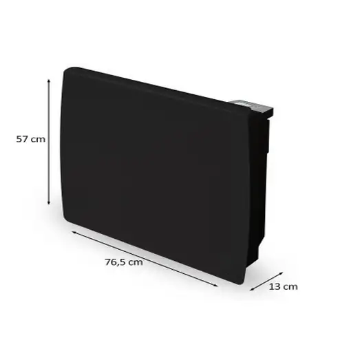 Emisor Térmico CERÁMICO THALIE 1500W Negro, Bajo Consumo-Programable 24/7