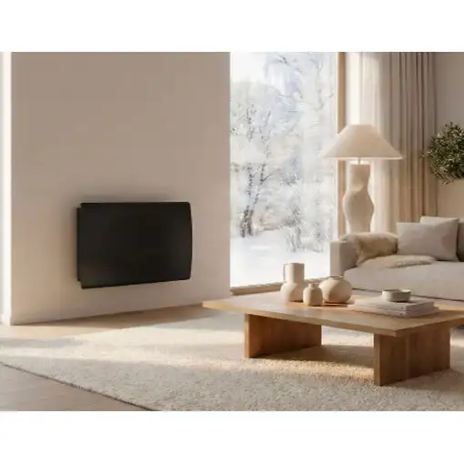 Emisor Térmico CERÁMICO THALIE 1000W, Negro, Bajo Consumo-Programable 24/7
