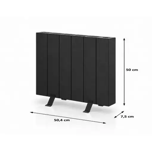 Emisor térmico seco ELIAN 1000 W negro con patas incluidas, Programable 24/7