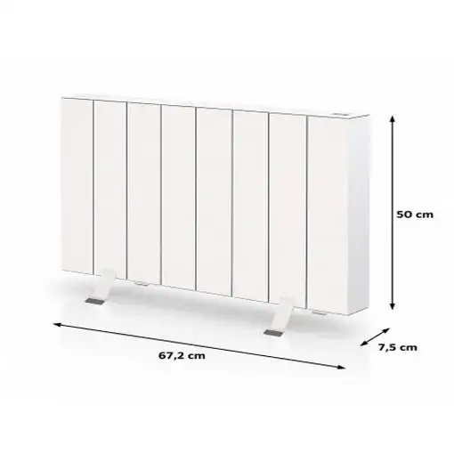 Emisor térmico seco ELIAN 1500 W blanco con patas incluidas, Programable 24/7