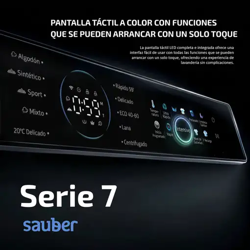 Lavadora Frontal Sauber SERIE 7-WD10146MI 10kg