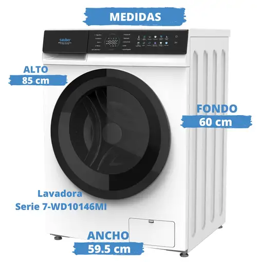 Lavadora Frontal Sauber SERIE 7-WD10146MI 10kg