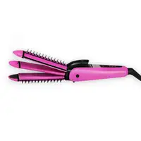 Plancha de Pelo Profesional 3 En 1 para Alisar y Ondular Modelo RC-903 Con Recubri